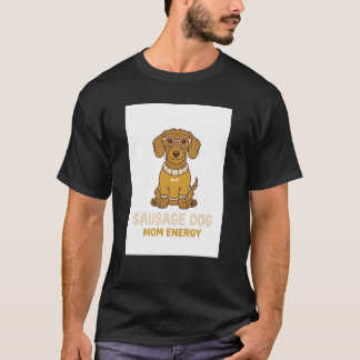Niedliche Dachshund-Wursthund-Mama-Energie-Kaffeet T-Shirt