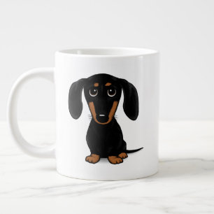 Niedliche Dackel Black and Tan   Dackel Hund Jumbo-Tasse