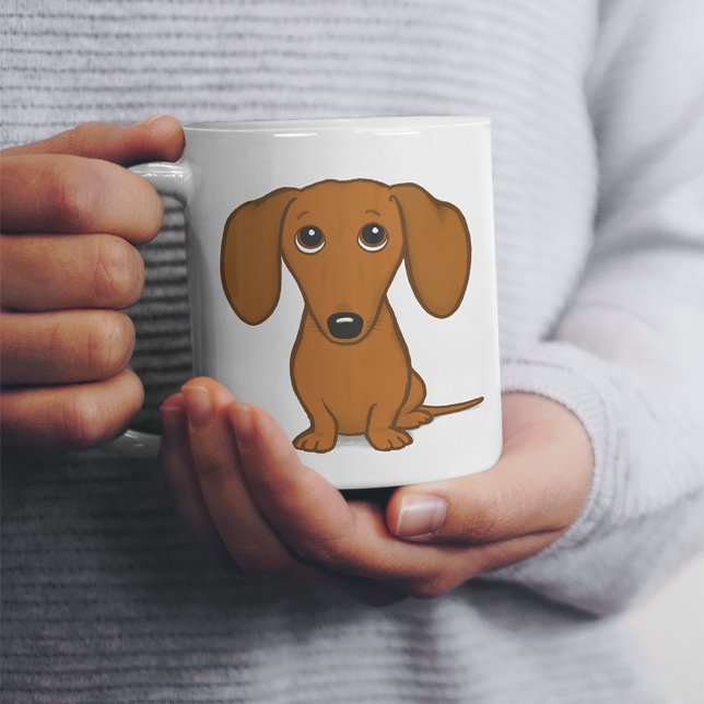 Niedliche Dackel | Cartoon Dackel Hund Jumbo-Tasse (Von Creator hochgeladen)