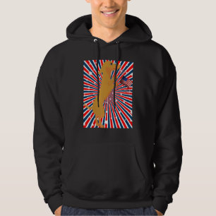 Niedliche Dackel Dackel Hund Patriotische Feier Hoodie