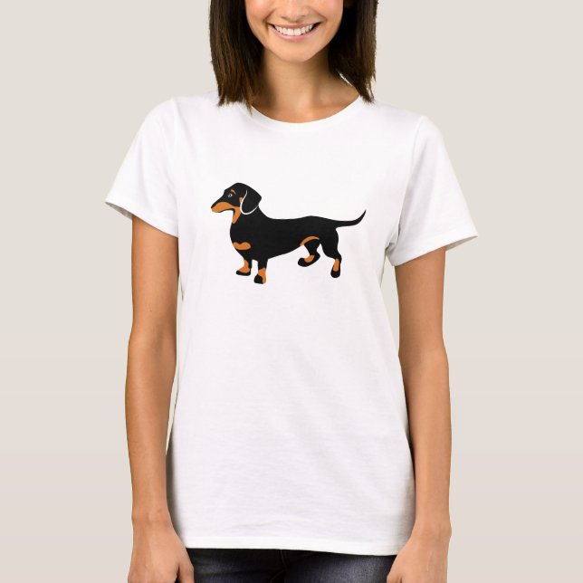 Niedliche Dackel - Dackel-Hund T-Shirt (Vorderseite)