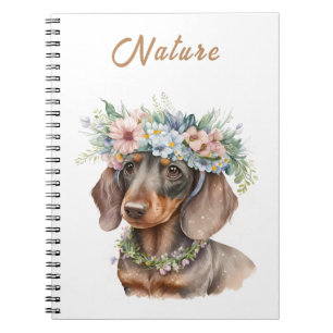 Niedliche Dackel Dog Spiral Foto Notebook Notizblock