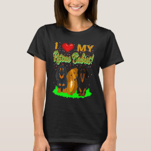 Niedliche Dackel Funny Dackel Hund I Liebe My Resc T-Shirt
