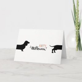 Niedliche Dackel Halloween Karte