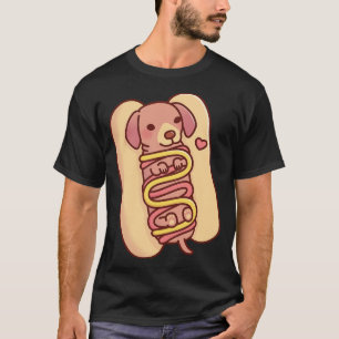Niedliche Dackel Hotdog Bun T-Shirt