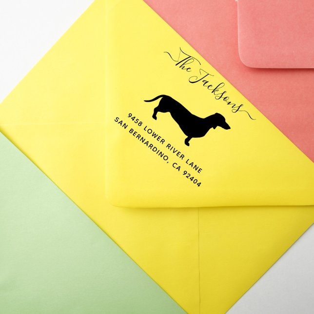 Niedliche Dackel Hunde Rücksendeadresse Gummistempel (Von Creator hochgeladen)