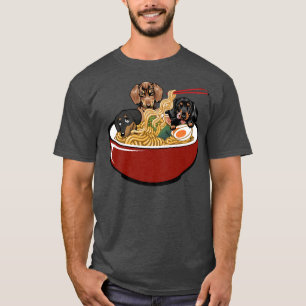Niedliche Dackel Japanisch Ramen Funny Dackel Dog T-Shirt