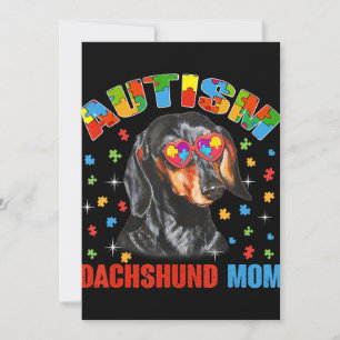 Niedliche Dackel Lover Autism Awareness Hund Mama  Feiertagskarte