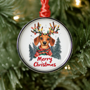 Niedliche Dackel Ornament Aus Metall