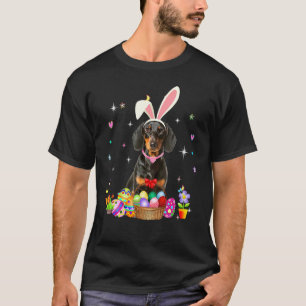 Niedliche Dackel Osterfeiertag Bunny Egg Ostern T-Shirt