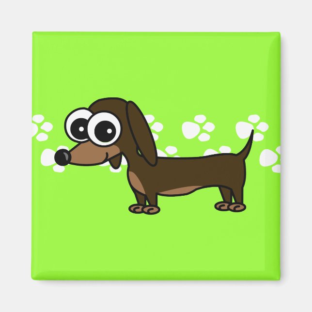 Niedliche Dackel Pawprint Magnet (Vorne)