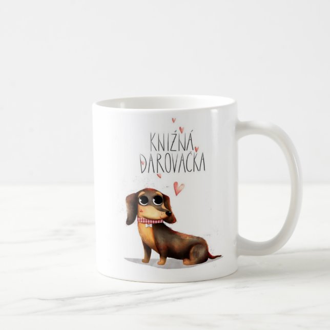 Niedliche Dackel Puppy Coffee Tasse - Hunde Lover  (Rechts)