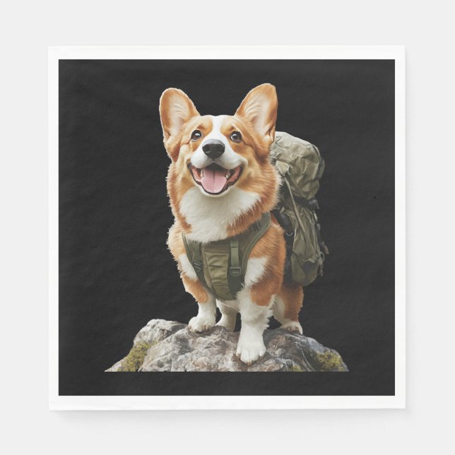 Niedliche Dackel Stilvoller Hund Serviette (Vorderseite)