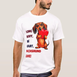 Niedliche Dackel Valentinstag Herzstück Lover Hund T-Shirt