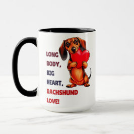 Niedliche Dackel Valentinstag Herzstück Lover Hund Tasse