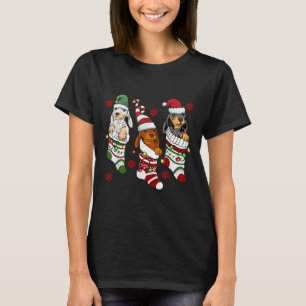 Niedliche Dackel Weihnachten Hund Lover Mama Vater T-Shirt