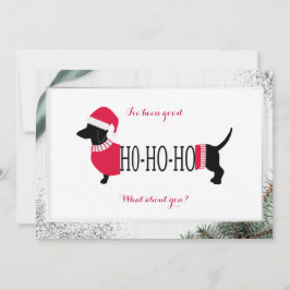 Niedliche Dackel Weihnachts-Hund ich war gut Karte
