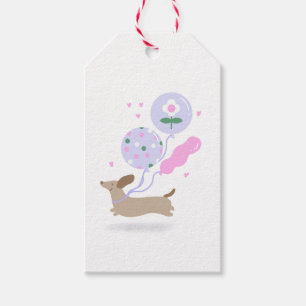 Niedliche Dackel Weiner Dog Lover Party Rosa Geschenkanhänger