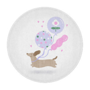 Niedliche Dackel Weiner Dog Lover Party Rosa Schneidebrett
