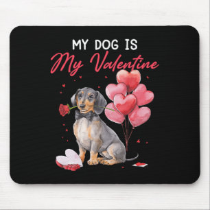 Niedliche Dackel Welpe Valentine Besitzer mein Hun Mousepad