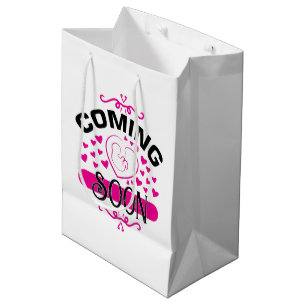 Niedliche Daddy to be word art Large Gift Bag Mittlere Geschenktüte