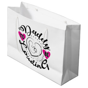 Niedliche Daddy-to-be Wortart Große Geschenktüte