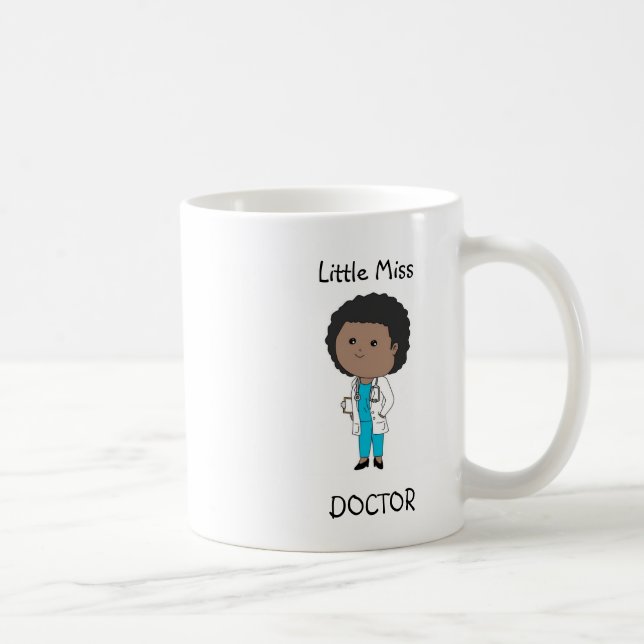 Niedliche Dame Doktor African American Mug Tasse (Rechts)