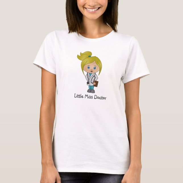 Niedliche Dame Doktor T-Shirt - Blondine (Vorderseite)