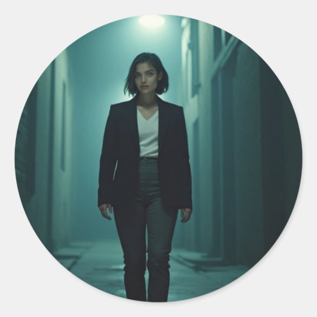 niedliche Dame Sticker (Vorderseite)