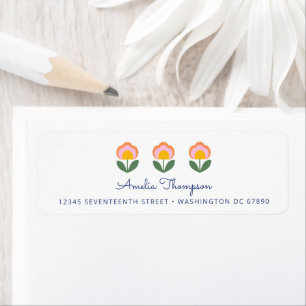 Niedliche dänische Blume in Blue Custom Rücksendea