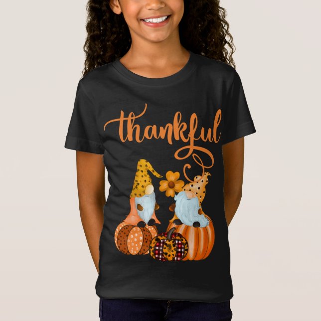 Niedliche dankbare Nomaden für Herbst oder Hallowe T-Shirt (Vorderseite)
