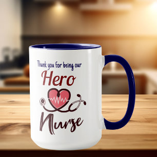 Niedliche Dankbarkeit Nurse Pink Typografy Persona Tasse