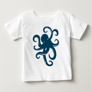 Niedliche Darstellung des blauen Nautikoktopus Baby T-shirt