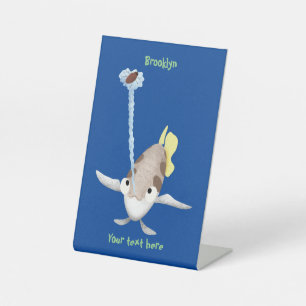 Niedliche Darstellung des Cartoon Archerfish Sockelschild