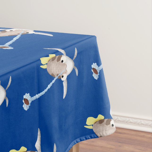 Niedliche Darstellung des Cartoon Archerfish Tischdecke (Beispiel)