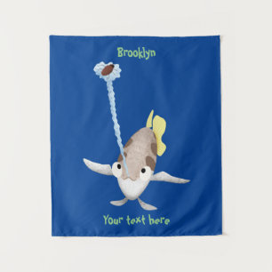 Niedliche Darstellung des Cartoon Archerfish Wandteppich