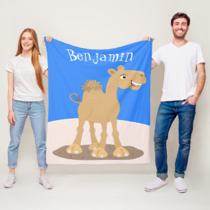 Niedliche Darstellung des Cartoon auf dem Kamel Fleecedecke