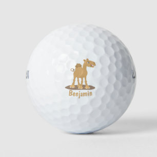 Niedliche Darstellung des Cartoon auf dem Kamel Golfball