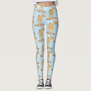 Niedliche Darstellung des Cartoon auf dem Kamel Leggings