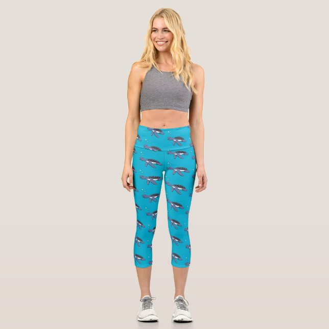 Niedliche Darstellung des Cartoon der Meeresschild Capri Leggings (Vorderseite)