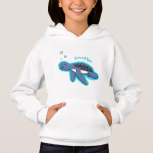 Niedliche Darstellung des Cartoon der Meeresschild Hoodie