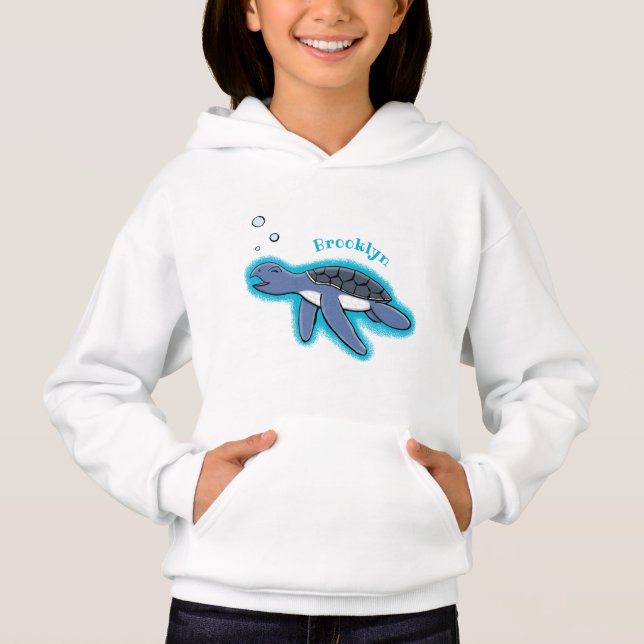 Niedliche Darstellung des Cartoon der Meeresschild Hoodie (Vorderseite)