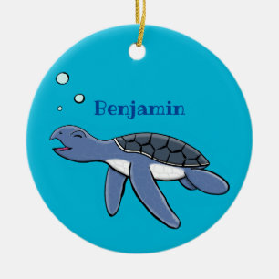 Niedliche Darstellung des Cartoon der Meeresschild Keramik Ornament