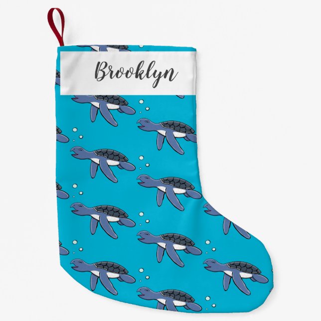 Niedliche Darstellung des Cartoon der Meeresschild Kleiner Weihnachtsstrumpf (Vorderseite)