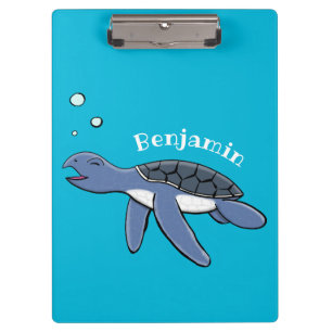 Niedliche Darstellung des Cartoon der Meeresschild Klemmbrett