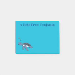 Niedliche Darstellung des Cartoon der Meeresschild Post-it Klebezettel