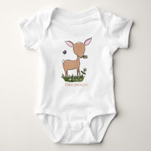 Niedliche Darstellung des Cartoon des glücklichen Baby Strampler
