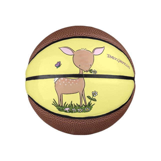Niedliche Darstellung des Cartoon des glücklichen  Mini Basketball (Vorderseite)