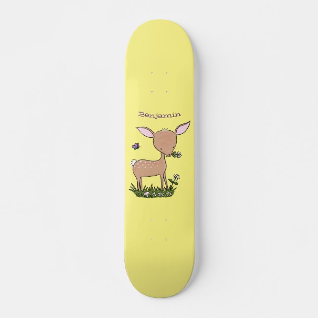 Niedliche Darstellung des Cartoon des glücklichen  Skateboard (Vorne)