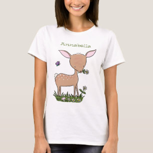 Niedliche Darstellung des Cartoon des glücklichen  T-Shirt